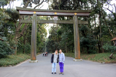I took them to the Meiji Shrine, one of my favorite placesd.
