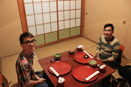 We had our own private tatami room.